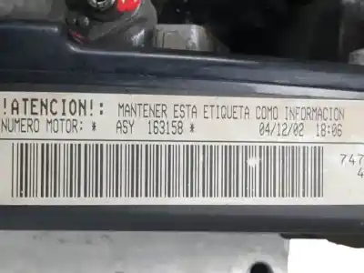 Second-hand car spare part complete engine for seat ibiza (6l1) asy oem iam references asy 64cv diesel 