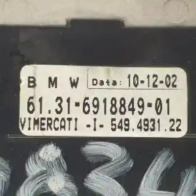 Peça sobressalente para automóvel em segunda mão comutador de luzes por bmw serie 7 (e65/e66) n62b44a referências oem iam 6131691884901 549493122 