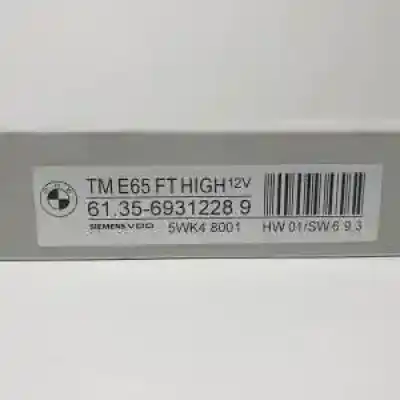 Pezzo di ricambio per auto di seconda mano modulo comfort per bmw serie 7 (e65/e66) n62b44a riferimenti oem iam 613569312289 5wk48001 