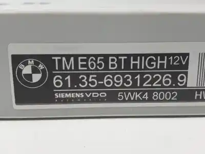 Pezzo di ricambio per auto di seconda mano modulo comfort per bmw serie 7 (e65/e66) n62b44a riferimenti oem iam 613569312269 5wk48002 