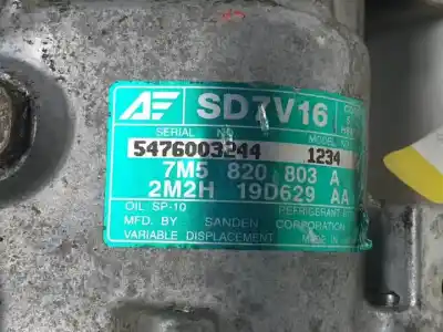 Peça sobressalente para automóvel em segunda mão compressor de ar condicionado a/a a/c por ford galaxy (vy) e5sb referências oem iam 2m2h19d629aa 7m5820803a 