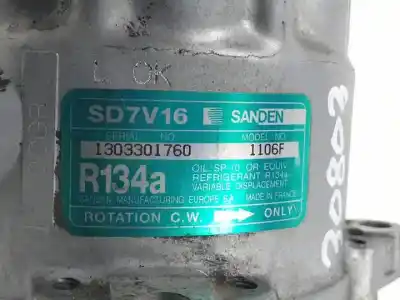 Peça sobressalente para automóvel em segunda mão compressor de ar condicionado a/a a/c por citroen jumpy 1.9 turbodiesel (dhx. d8b / xud9te) referências oem iam sd7v16  