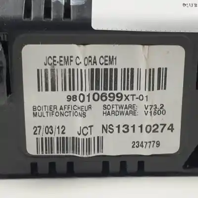 Pezzo di ricambio per auto di seconda mano display multifunzione per citroen c3 8hzdv4td.8hrdv4c.8hz.8hr.8h01 riferimenti oem iam 98010699xt  