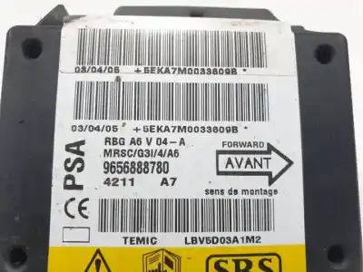 Peça sobressalente para automóvel em segunda mão centralina de airbag por citroen c2 (jm_) 1.6 referências oem iam 9656888780  