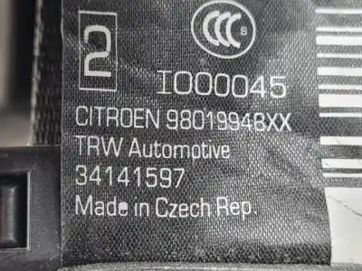Автозапчастина б/у задній лівий ремін безпеки для citroen c3 8hzdv4td.8hrdv4c.8hz.8hr.8h01 посилання на oem iam 98019948xx 34141597 34140294b 