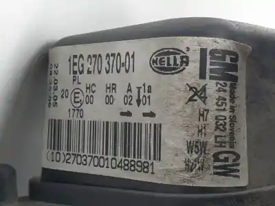 Автозапчастина б/у ліва фара для opel astra gtc z17dth посилання на oem iam 24451032lh halogeno 1eg27037001 