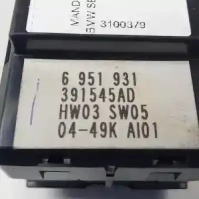 Second-hand car spare part left front power window switch for bmw 5 (e60) 520 i oem iam references 6951931 391545ad 