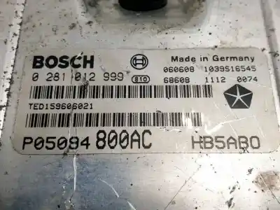 Second-hand car spare part ecu engine control for chrysler voyager (rg) enr oem iam references 0281012999 p05094800ac 1039s16545 