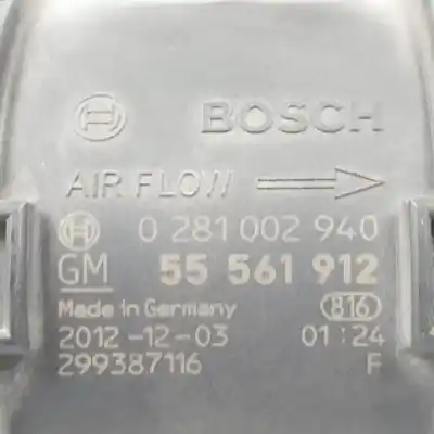 Pezzo di ricambio per auto di seconda mano misuratore di flusso per opel corsa d a13dtr riferimenti oem iam 55561912 0281002940 