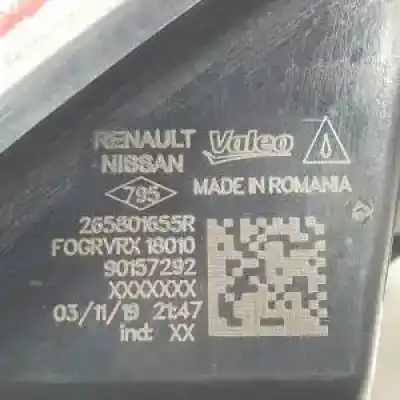 Second-hand car spare part reverse light for renault captur ii h4d450 oem iam references 265801655r led 90157292 