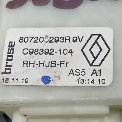 Автозапчасти б/у регулятор стекла переднего правого за renault captur ii h4d450 ссылки oem iam 807203293r  