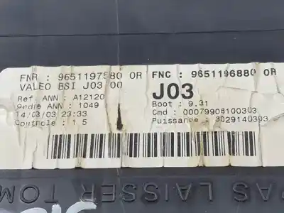 İkinci el araba yedek parçası röle/sigorta kutusu için peugeot 307 break / sw (s1) rhsdw10ated.rhs oem iam referansları 9651196880 9651197580 