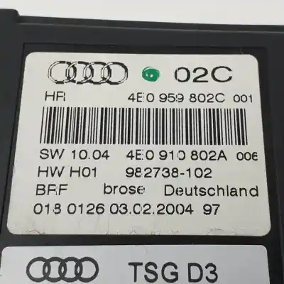 Автозапчасти б/у мотор заднего правого стекла за audi a8 (4e2) bfm ссылки oem iam 4e0959802c 4e0910802a 982738102 