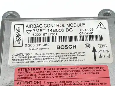 Second-hand car spare part airbag control unit for ford focus c-max (cap) aoda.aodb.syda.g6da.hwda oem iam references 0285001452 3m5t14b056bg 