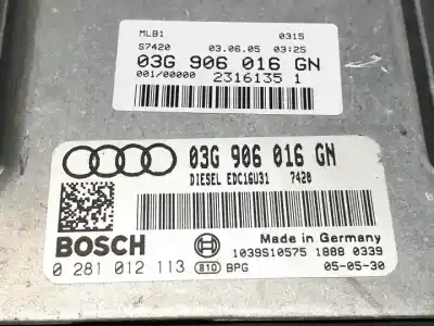 Second-hand car spare part ecu engine control for audi a4 berlina (8e) blb.bna oem iam references 0281012113 03g906016gn 
