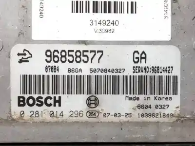 Second-hand car spare part ecu engine control for chevrolet captiva z20s-d oem iam references 0281014296 96858577 