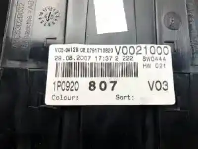 Peça sobressalente para automóvel em segunda mão quadrante por seat leon (1p1) bse referências oem iam 1p0920807 110080368005 
