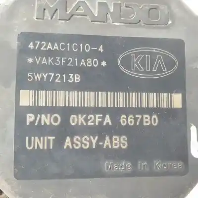 Peça sobressalente para automóvel em segunda mão abs por kia carnival ii j3 referências oem iam 0k2fa667b0 2k56t437a0 bh60104700 