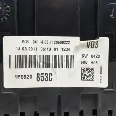 Peça sobressalente para automóvel em segunda mão quadrante por seat leon (1p1) cayb.cay referências oem iam 1p0920853c a2c53029632 