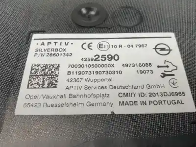 Автозапчастина б/у електронний модуль для opel mokka x d14net посилання на oem iam 42592590 28601342 