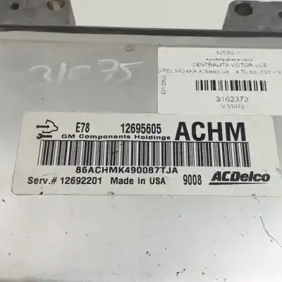 Second-hand car spare part ecu engine control for opel mokka x d14net oem iam references 12692201 12695605 
