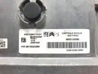 Second-hand car spare part ecu engine control for citroen c3 hn05 oem iam references 9832103580 9815023380 