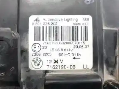 Second-hand car spare part right headlight for bmw serie x3 (e83) 204d4 oem iam references 716219006 halogeno 0301235202 