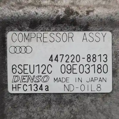 Автозапчасти б/у компрессор кондиционера воздуха за audi allroad quattro (4bh) bau ссылки oem iam 4472208813 6seu12c 09e03180 
