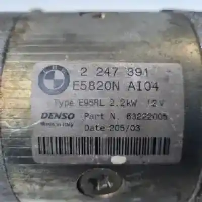 Peça sobressalente para automóvel em segunda mão motor de arranque por bmw x5 (e53) m57d30 referências oem iam 2247391 e5820n 63222005 