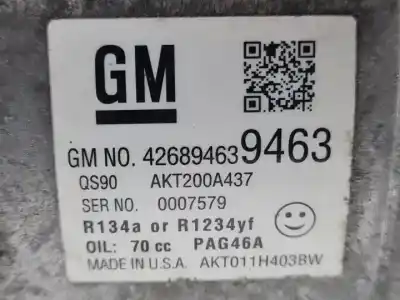 Pezzo di ricambio per auto di seconda mano compressore aria condizionata per opel mokka x d14net riferimenti oem iam 42689463 akt200a437 