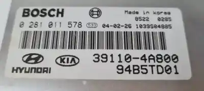 Second-hand car spare part ecu engine control for kia sorento (bl) d4cb oem iam references 0281011578 391104a800 