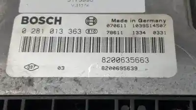 Автозапчастина б/у ебу контролер двигуна для renault master ii phase 2 combi g9u650 посилання на oem iam 0281013363 8200635663 8200695639 