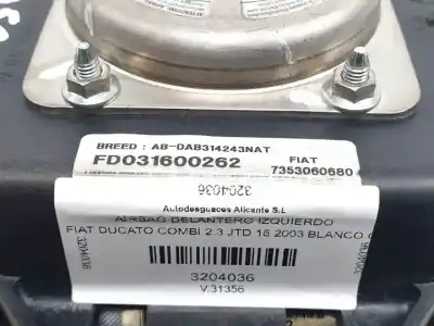 Peça sobressalente para automóvel em segunda mão airbag dianteiro esquerdo por fiat ducato combi 15 (desde 03.02) f1ae0481c referências oem iam 7353060680  