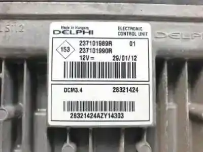 Second-hand car spare part ecu engine control for renault grand modus k9k770.k9k67 oem iam references 237101989r 237101990r 