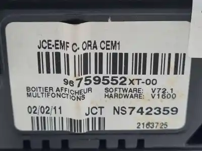 Автозапчастина б/у багатофункційний дисплей для citroen c3 8hzdv4td.8hrdv4c.8hz.8hr.8h01 посилання на oem iam 96759552xt ns742359 