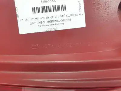 Second-hand car spare part right tailgate light for kia picanto (ja) g4lf oem iam references 92402g64  