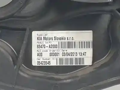 Second-hand car spare part rear left window regulator for kia cee´d (jd) d4fc oem iam references 83480a2000  