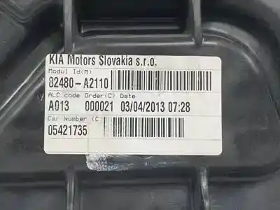 Second-hand car spare part passenger side right window regulator for kia cee´d (jd) d4fc oem iam references 82480a2110  