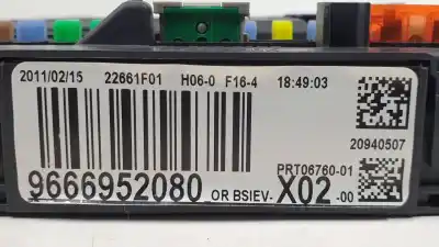 Pezzo di ricambio per auto di seconda mano scatola relè/fusibili per citroen c3 8hzdv4td.8hrdv4c.8hz.8hr.8h01 riferimenti oem iam 9666952080 22661f01 