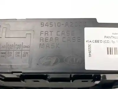 Second-hand car spare part multifunction display for kia cee´d (jd) d4fc oem iam references 94510a2000wk  