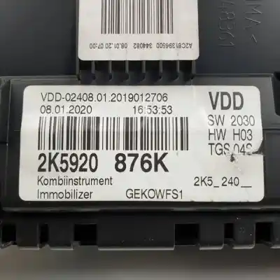 Автозапчастина б/у панель інструментів для volkswagen caddy ocio (sa) (03.2015) dfsd посилання на oem iam 2k5920876k a2c81396500 