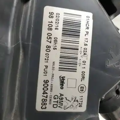 Автозапчастина б/у ліва фара для peugeot 208 hm01.hmz посилання на oem iam 9810805780 halogeno 90047883 