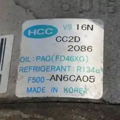 Pezzo di ricambio per auto di seconda mano compressore aria condizionata per kia cee´d (ed) d4fb riferimenti oem iam f500an6ca05  