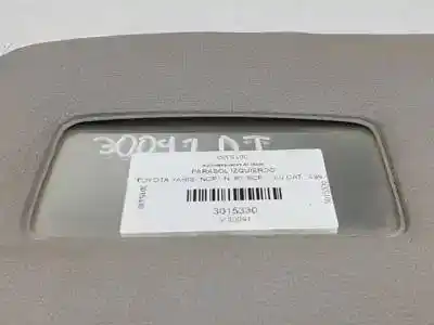 Second-hand car spare part left sunshade for toyota yaris (ncp1/nlp1/scp1) 1szfe oem iam references   