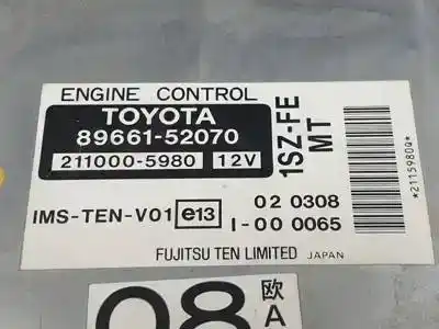 Автозапчастина б/у ебу контролер двигуна для toyota yaris (ncp1/nlp1/scp1) 1szfe посилання на oem iam 2110005980 8966152070 