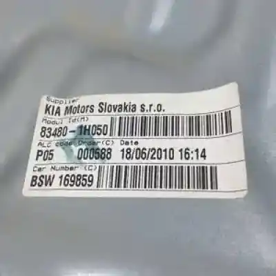 Автозапчастина б/у регулятор скла заднього правого для kia cee´d (ed) d4fb посилання на oem iam 834801h050  