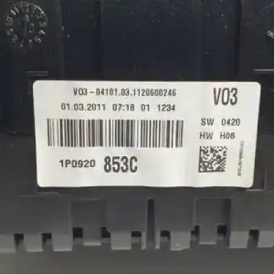 Peça sobressalente para automóvel em segunda mão quadrante por seat leon (1p1) cayb.cayc referências oem iam 1p0920853c a2c53029632 