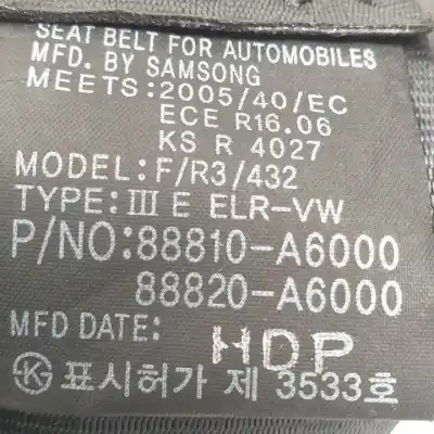 Автозапчастина б/у передній лівий ремін безпеки для hyundai i30cw (gd) d4fb посилання на oem iam 88810a6000 88820a6000 