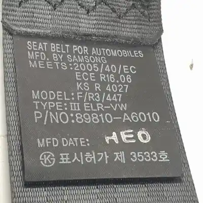 Автозапчастина б/у задній лівий ремін безпеки для hyundai i30cw (gd) d4fb посилання на oem iam 89810a6010  