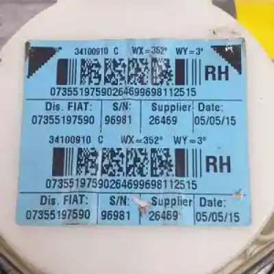 Автозапчастина б/у передній правий ремін безпеки для ford ka (ccu) fp4.169a4000 посилання на oem iam 07355197590 34100910c 